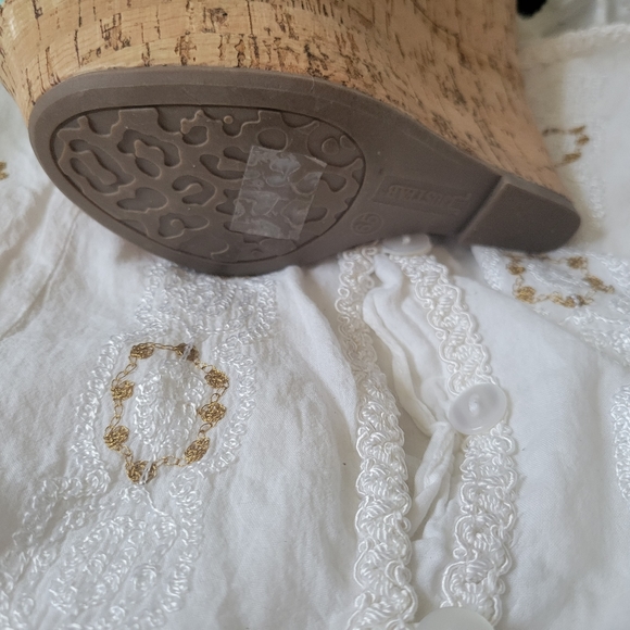 Turquoise wedge sandals - Picture 5 of 7